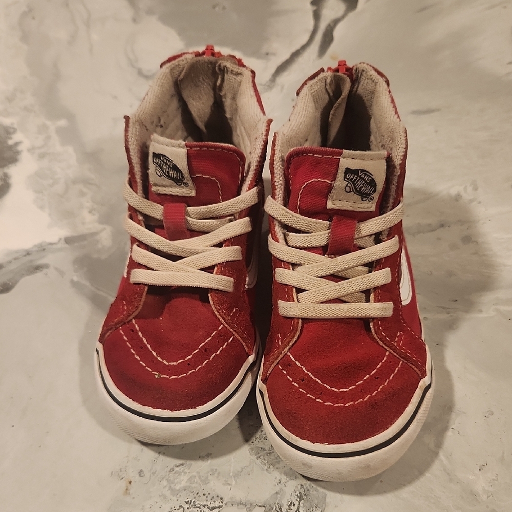 Vans Red High-Top Skate Sneakers